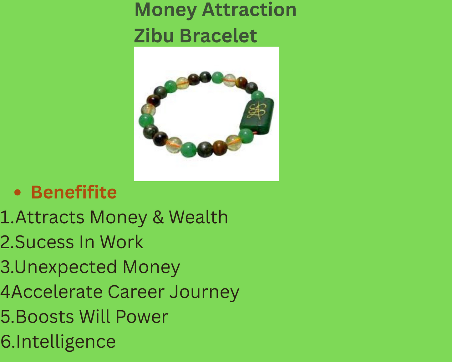 Natural Gemstones Zibu Bracelet Pack of 1